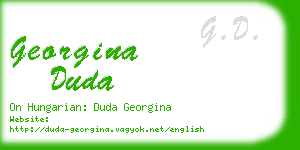 georgina duda business card